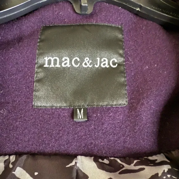 Mac & Jac Dark Purple Pea Coat - Picture 3 of 3